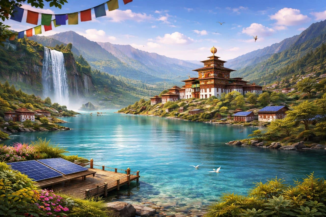Bhutanese landscape — sustainable infrastructure